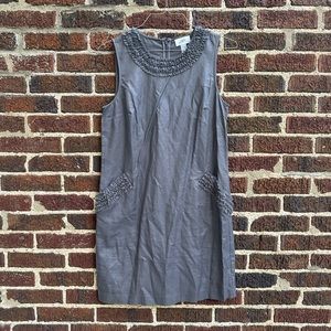 NWOT Ann Taylor LOFT 60s/mod sleeveless mini dress w/ ruffle details